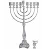 חנוכייה כסף טהור דגם ויטראז חלק M