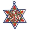 תליון קיר מגן דוד מגזרת רימונים