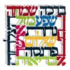 נגזרת איחולים צבעוניים ריבוע מתכת
