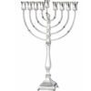חנוכיית כסף טהור דגם ארוזית חלק / מעוטר