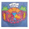 כיסוי מצה ציור עבודת יד על משי דגם ענבים