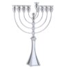 חנוכייה מכסף טהור דגם גאולה יהלום