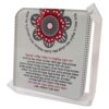ברכת הדלקת נרות שבת דגם פרח אפור - בורדו