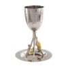 גביע קידוש נחושת רגל פרמידה ענבים