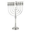 חנוכייה מכסף טהור דגם סיטארה