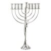 חנוכייה מכסף טהור + כד דגם וילון (L)