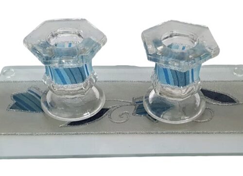 זוג פמוטות מעוצבות על מגש 8 ס"מ