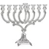 חנוכייה מכסף טהור דגם קשת פריז רקוע