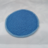 כיפה שטוחה כחול עם פס תכלת 7.5 ס"מ