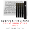 סט 5 מזוזות אלומיניום שחור עם קלף כשר משולב לכניסה לבית 12 ס"מ