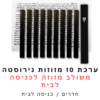 סט 10 מזוזות אלומיניום שחור עם קלף כשר משולב לכניסה לבית 12 ס"מ