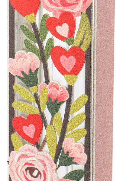 בית מזוזה מעוצב שושנים ולבבות - מתנה לבית