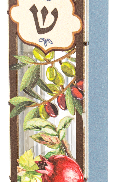 מזוזה מגזרת שבעת המינים - עיצוב יוקרתי