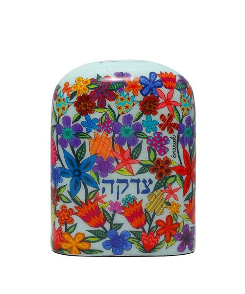 קופת צדקה - פרחים צבעוני