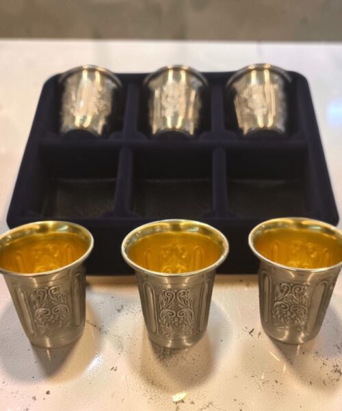 שישיית כוסות ליקר כסף טהור 103 גרם
