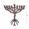חנוכיה עץ חיים - צבע נחושת - 23 ס"מ
