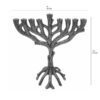 חנוכיה עץ חיים - כסוף - 23 ס"מ